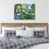 Vintage August Macke Garden Afbeelding Canvas Afdruk (Insitu (Slaapkamer))