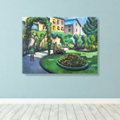 Vintage August Macke Garden Afbeelding Canvas Afdruk (Insitu (Houten vloer))