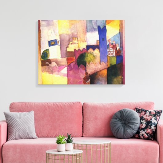 Vintage August Macke Kairouan Canvas Afdruk (Insitu (Woonkamer))