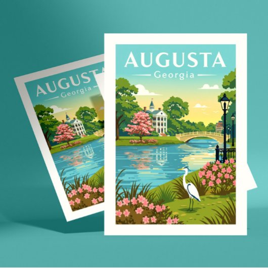 Vintage Augusta Georgia Briefkaart