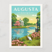 Vintage Augusta Georgia Briefkaart (Voorkant)