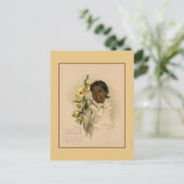 Vintage augustus 1891 mooie kinderen tekenen briefkaart (Staand voorkant)