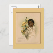 Vintage augustus 1891 mooie kinderen tekenen briefkaart (Voorkant / Achterkant)