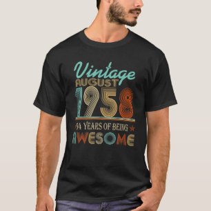 Vintage augustus 1958 64e verjaardag 64 jaar rundv t-shirt