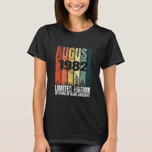 Vintage augustus 1982 Bdag 38 jaar oud 38 jaar oud T-shirt