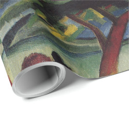 Vintage augustus Macke Walkers bij het meer Cadeaupapier