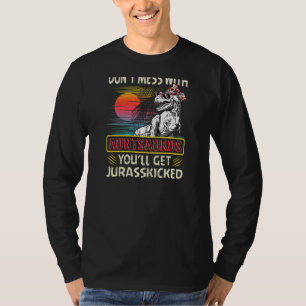 Vintage Auntsaurus Retro Dinosaurs Moeder T-shirt