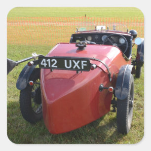 Vintage Austin 7 Sportscar Vierkante Sticker