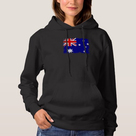 Vintage Australia Flag Australian Independence Day Hoodie (Voorkant)