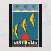Vintage - Australië Reisposter Briefkaart (Voorkant)