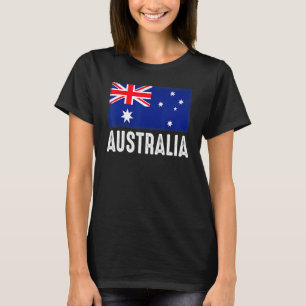 Vintage Australische Vlag Patriottische DNA Voetba T-shirt