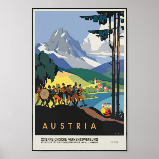 Vintage Austria Travel Poster (Voorkant)