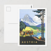 Vintage Austria Travel Poster Briefkaart (Voorkant / Achterkant)