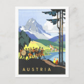 Vintage Austria Travel Poster Briefkaart (Voorkant)