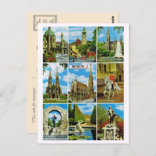 Vintage Austria, Wien, Vienna, Multiview Briefkaart (Voorkant / Achterkant)