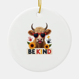 Vintage Autisme Hoogland Koei Wees Aardig Regenboo Keramisch Ornament