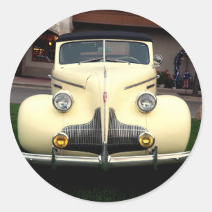 Vintage Auto 092 Ronde Sticker
