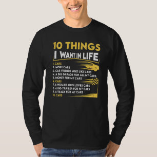 Vintage-auto 10 dingen die ik in mijn leven meer a t-shirt