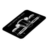 Vintage-auto, aangepast magneet (Linkerzijde)