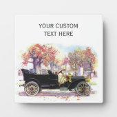 Vintage-auto, aangepast plaquette fotoplaat (Voorkant)