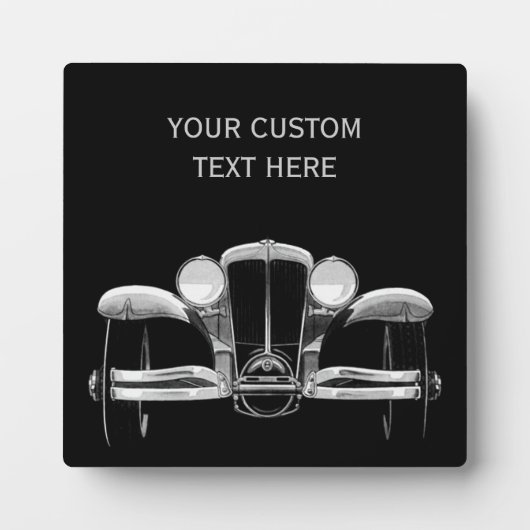 Vintage-auto, aangepast plaquette fotoplaat (Voorkant)