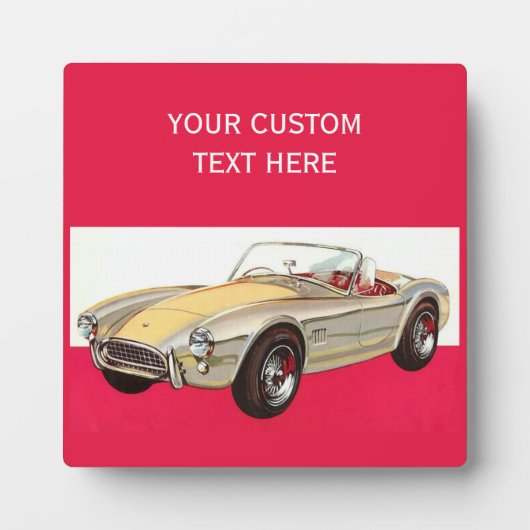 Vintage-auto, aangepast plaquette fotoplaat (Voorkant)