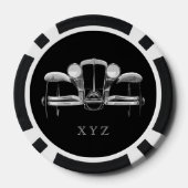 Vintage auto aangepaste monogram poker chips (Achterkant)