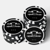 Vintage auto aangepaste monogram poker chips (Opstapeling)