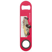 Vintage Auto aangepaste naam flesopening Speed Flessenopener (Achterkant)