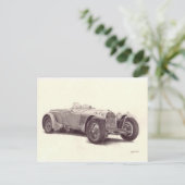 Vintage-auto: Alpha Romeo 8C Briefkaart (Staand voorkant)