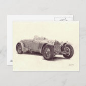 Vintage-auto: Alpha Romeo 8C Briefkaart (Voorkant / Achterkant)