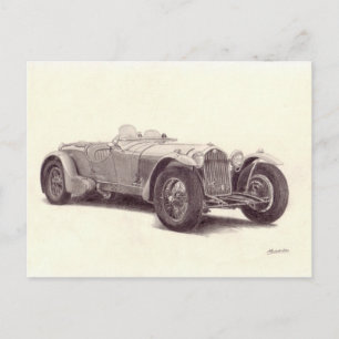Vintage-auto: Alpha Romeo 8C Briefkaart