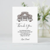 vintage, auto, antiek auto's bedankt je kaart (Staand voorkant)