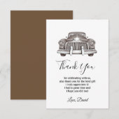 vintage, auto, antiek auto's bedankt je kaart (Voorkant / Achterkant)