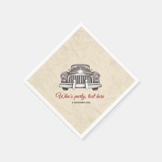 vintage, auto, antiek auto's, Cocktail Paper Napki Servet (Hoek)