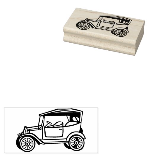 Vintage auto art stempel (Gestempeld)