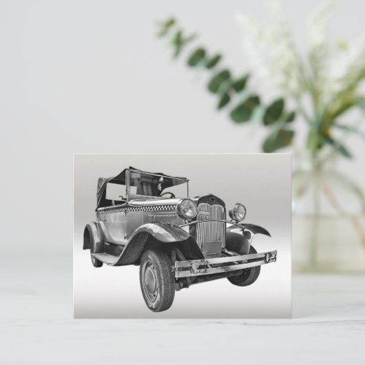 Vintage-auto Briefkaart (Staand voorkant)
