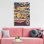 Vintage-auto Canvas Afdruk (Insitu (Woonkamer))