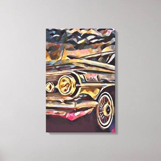 Vintage-auto Canvas Afdruk (Voorkant)