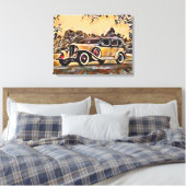 Vintage-auto Canvas Afdruk (Insitu (Slaapkamer))