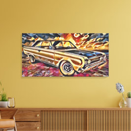 Vintage-auto Canvas Afdruk