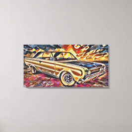 Vintage-auto Canvas Afdruk