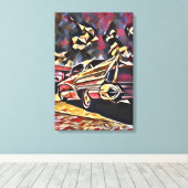 Vintage-auto Canvas Afdruk (Insitu (Houten vloer))