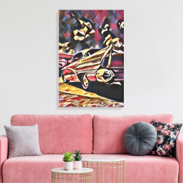 Vintage-auto Canvas Afdruk