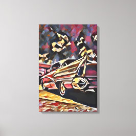 Vintage-auto Canvas Afdruk