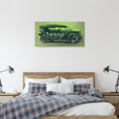 Vintage-auto Canvas Afdruk (Insitu (Slaapkamer))