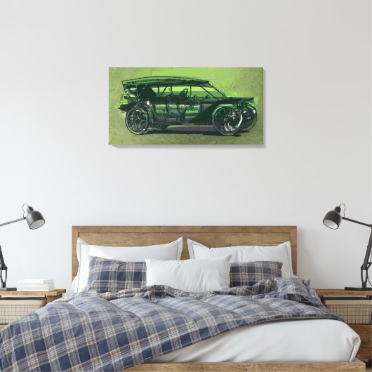 Vintage-auto Canvas Afdruk (Insitu (Slaapkamer))