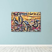 Vintage-auto Canvas Afdruk (Insitu (Houten vloer))