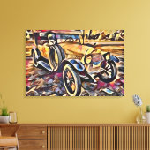 Vintage-auto Canvas Afdruk (Insitu (Woonkamer))