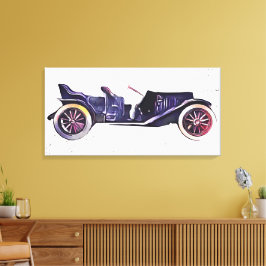 Vintage-auto Canvas Afdruk